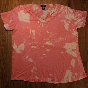 Custom bleached pink shirt